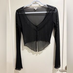 Garage Sheer Black Blouse
